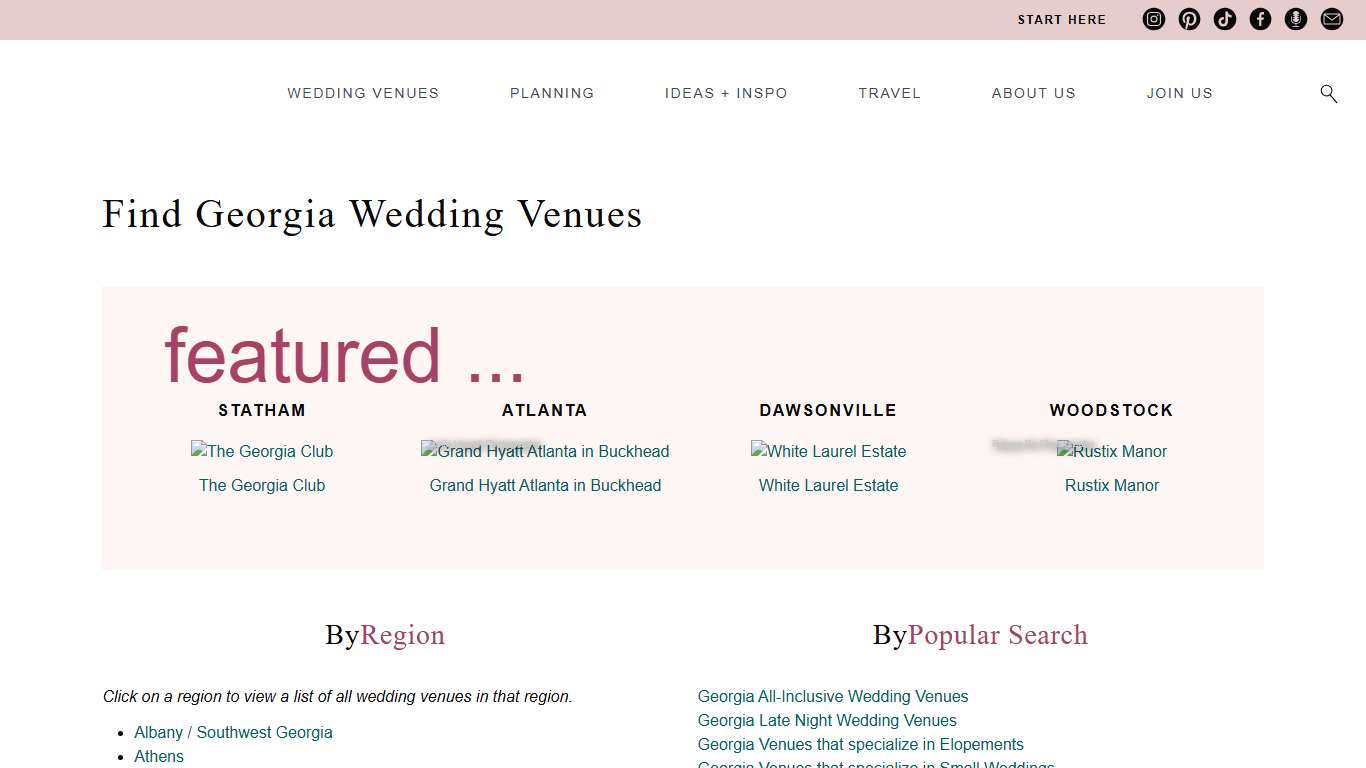 Find Georgia Wedding Venues - See 2026 Prices